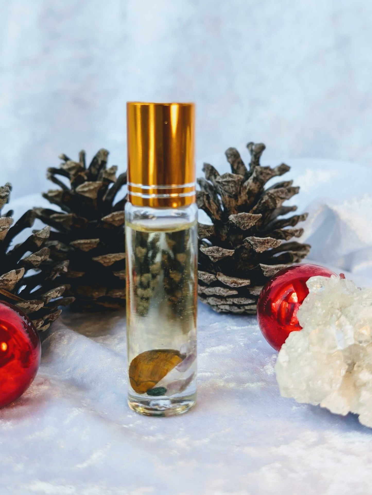 Fall-Winter Crystal Infused Essential Oil Natural Perfume