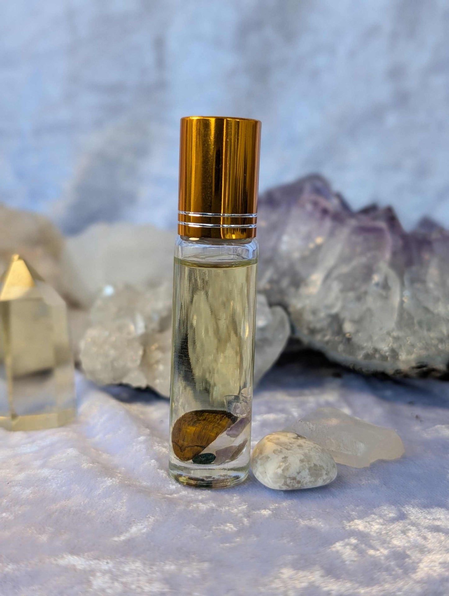 Fall-Winter Crystal Infused Essential Oil Natural Perfume