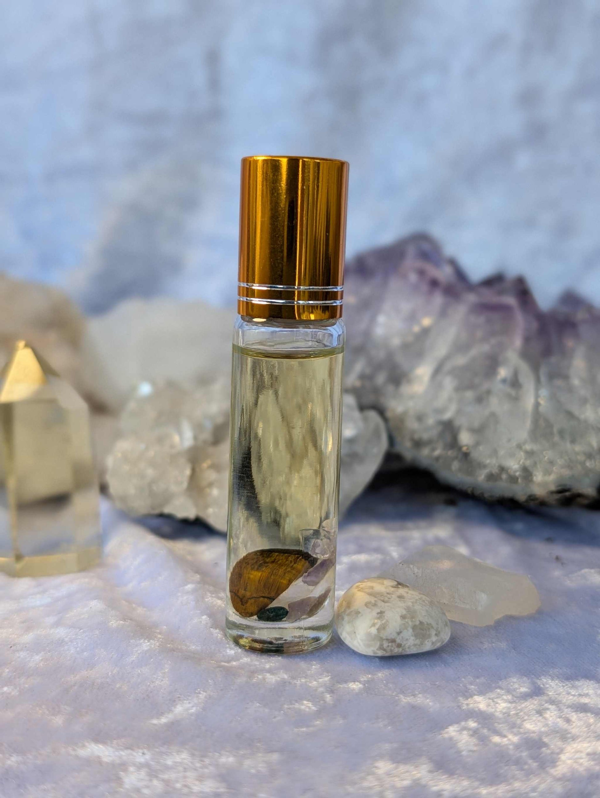 Fall-Winter Crystal Infused Essential Oil Natural Perfume
